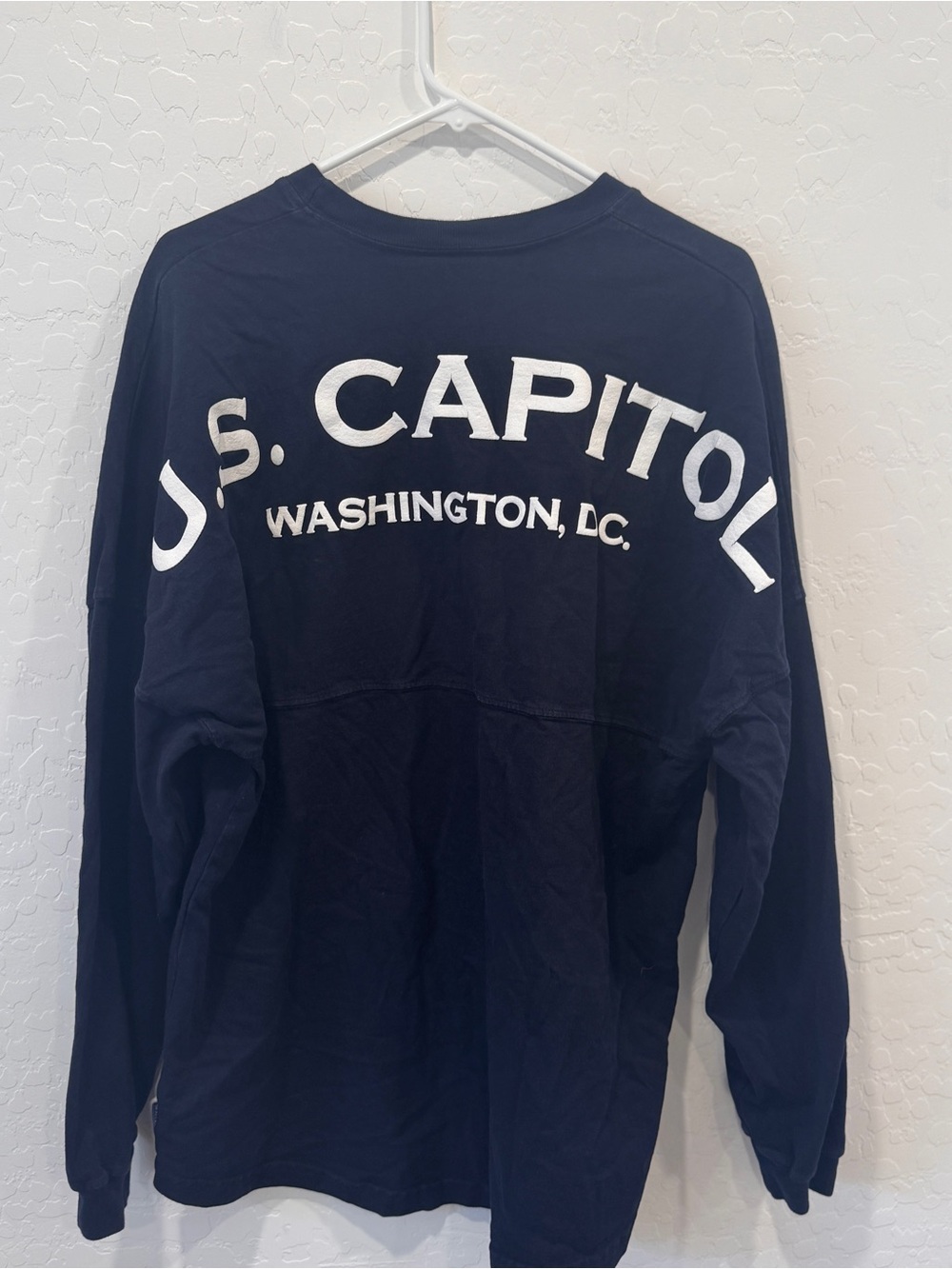 Spirit Jersey Top Large US Capitol Washington D.C. Long Sleeve Shirt Cotton